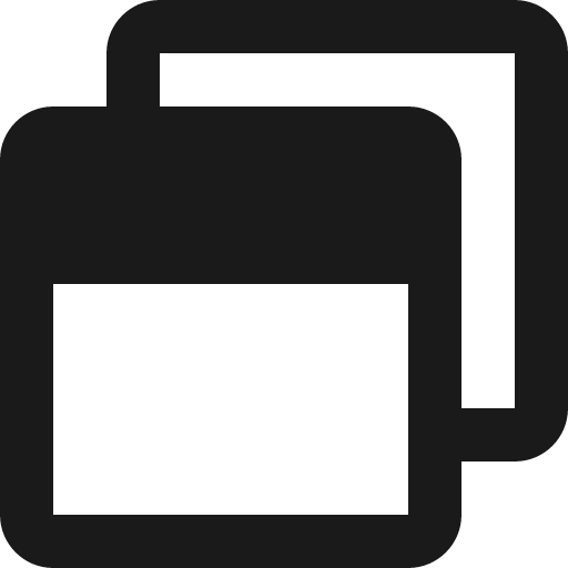 Window restore icon, solid style, from Font Awesome 5 Regular