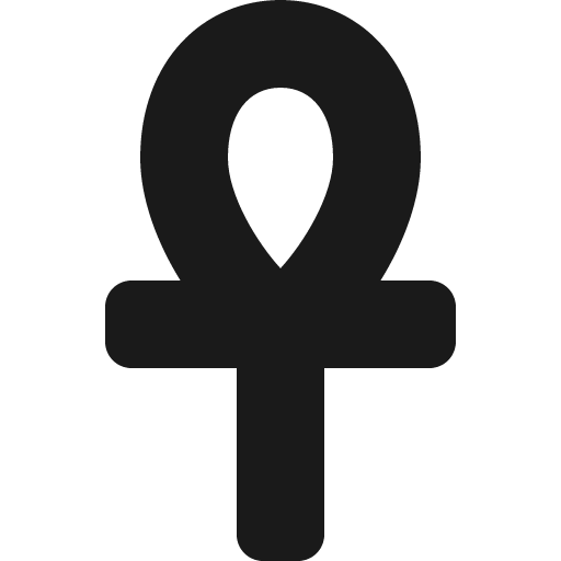 Ankh icon, solid style, from Font Awesome 5 Solid