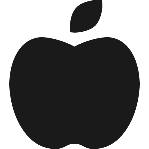 Apple alt icon, solid style, from Font Awesome 5 Solid