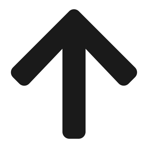 Arrow up icon, solid style, from Font Awesome 5 Solid