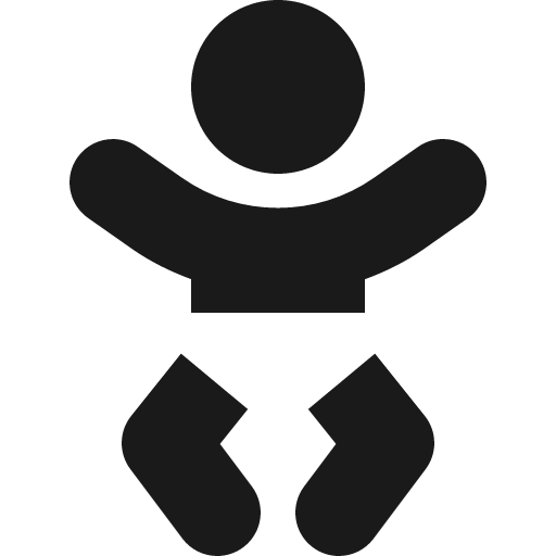 Baby icon, solid style, from Font Awesome 5 Solid