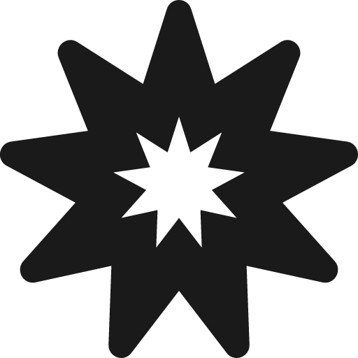 Bahai icon, solid style, from Font Awesome 5 Solid