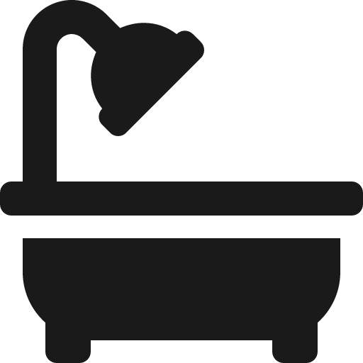 Bath icon, solid style, from Font Awesome 5 Solid