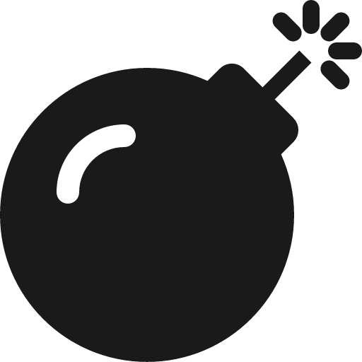 Bomb icon, solid style, from Font Awesome 5 Solid