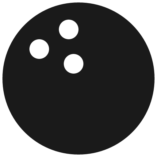 Bowling ball icon, solid style, from Font Awesome 5 Solid
