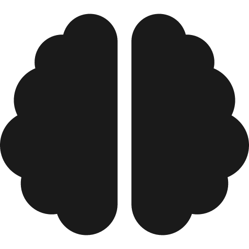 Brain icon, solid style, from Font Awesome 5 Solid