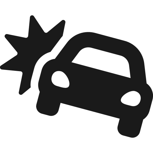 Car crash icon, solid style, from Font Awesome 5 Solid