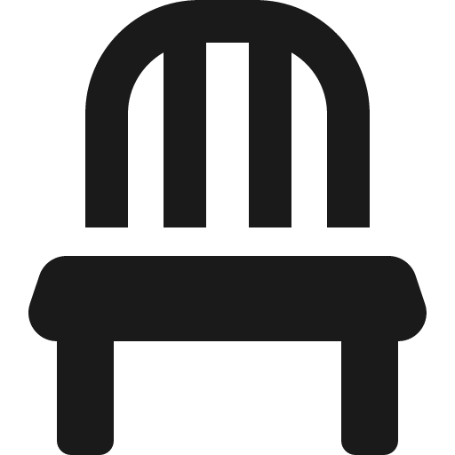 Chair icon, solid style, from Font Awesome 5 Solid