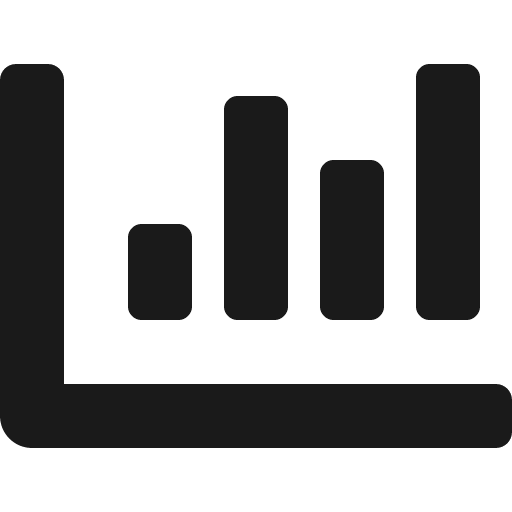 Chart bar icon, solid style, from Font Awesome 5 Solid