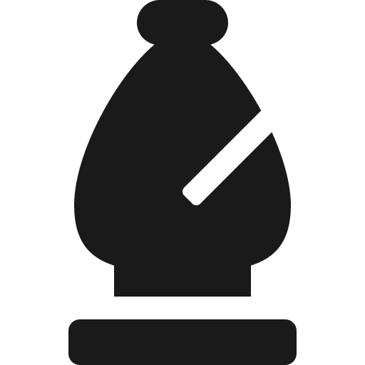 Chess bishop icon, solid style, from Font Awesome 5 Solid