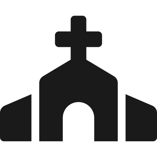 Church icon, solid style, from Font Awesome 5 Solid