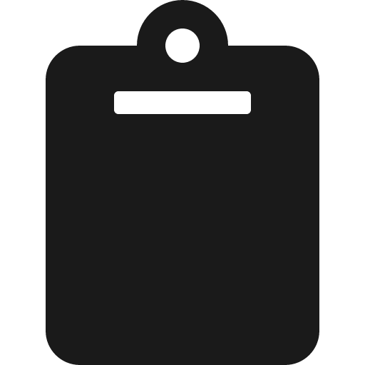 Clipboard icon, solid style, from Font Awesome 5 Solid