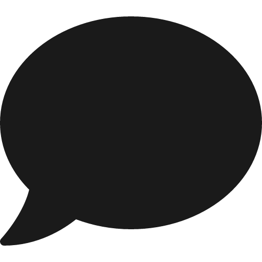 Comment icon, solid style, from Font Awesome 5 Solid