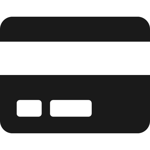 Credit card icon, solid style, from Font Awesome 5 Solid