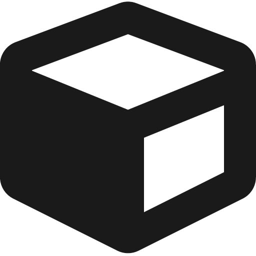 Cube icon, solid style, from Font Awesome 5 Solid