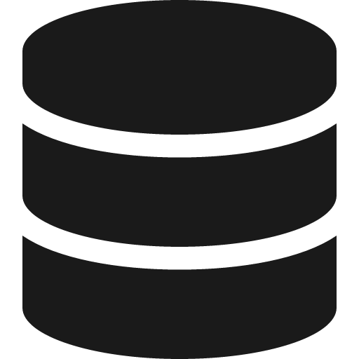 Database icon, solid style, from Font Awesome 5 Solid