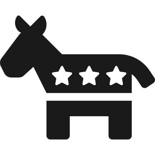 Democrat icon, solid style, from Font Awesome 5 Solid