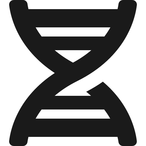 Dna icon, solid style, from Font Awesome 5 Solid