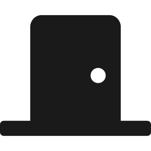 Door closed icon, solid style, from Font Awesome 5 Solid