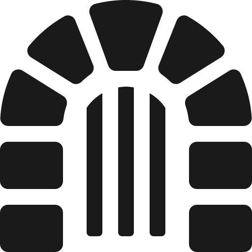 Dungeon icon, solid style, from Font Awesome 5 Solid