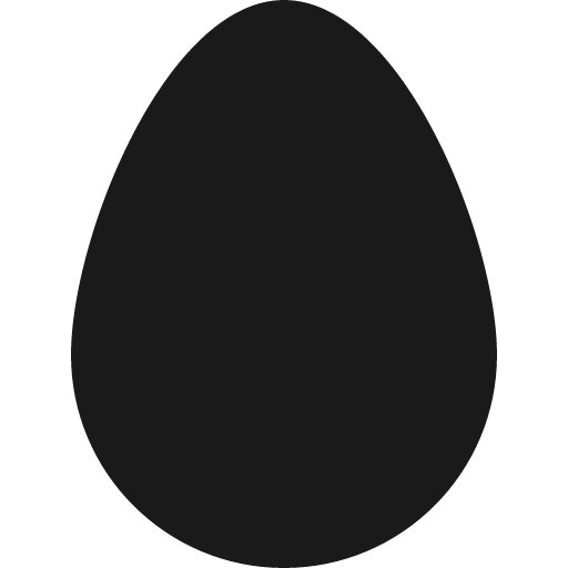 Egg icon, solid style, from Font Awesome 5 Solid