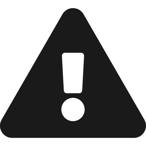 Exclamation triangle icon, solid style, from Font Awesome 5 Solid