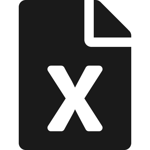 File excel icon, solid style, from Font Awesome 5 Solid