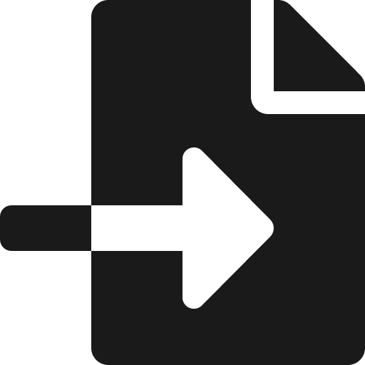File import icon, solid style, from Font Awesome 5 Solid