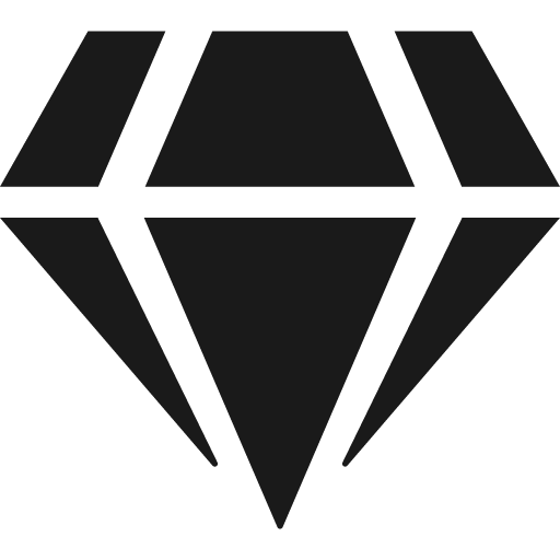 Gem icon, solid style, from Font Awesome 5 Solid