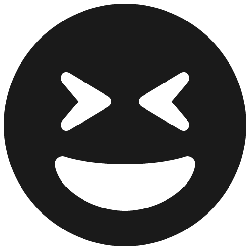 Grin squint icon, solid style, from Font Awesome 5 Solid