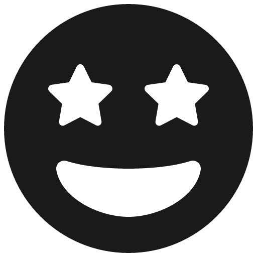 Grin stars icon, solid style, from Font Awesome 5 Solid