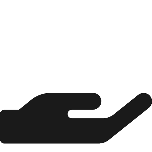 Hand holding icon, solid style, from Font Awesome 5 Solid