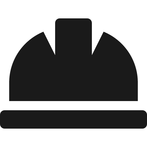 Hard hat icon, solid style, from Font Awesome 5 Solid