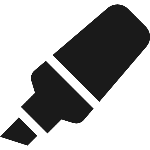 Highlighter icon, solid style, from Font Awesome 5 Solid