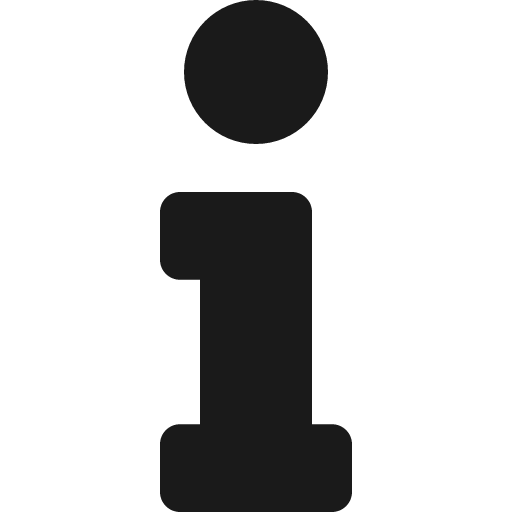 Info icon, solid style, from Font Awesome 5 Solid