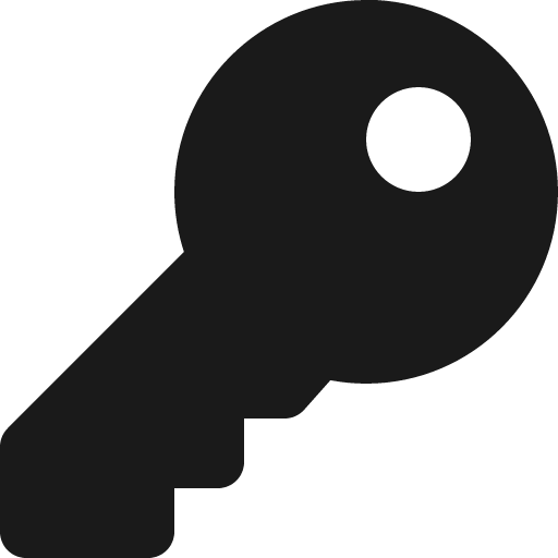 Key icon, solid style, from Font Awesome 5 Solid