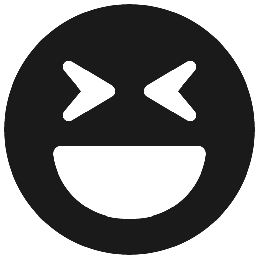 Laugh squint icon, solid style, from Font Awesome 5 Solid