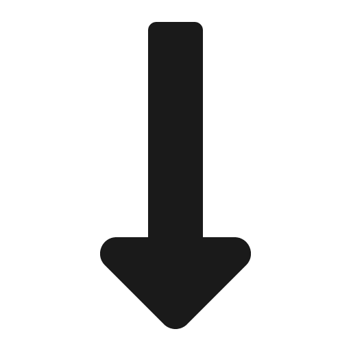 Long arrow alt down icon, solid style, from Font Awesome 5 Solid