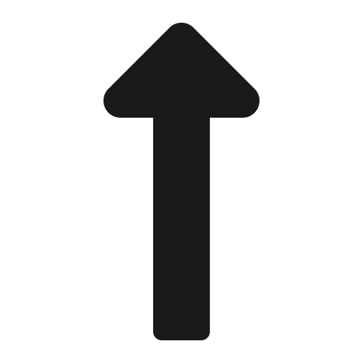 Long arrow alt up icon, solid style, from Font Awesome 5 Solid