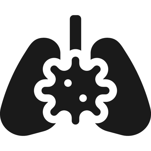 Lungs virus icon, solid style, from Font Awesome 5 Solid