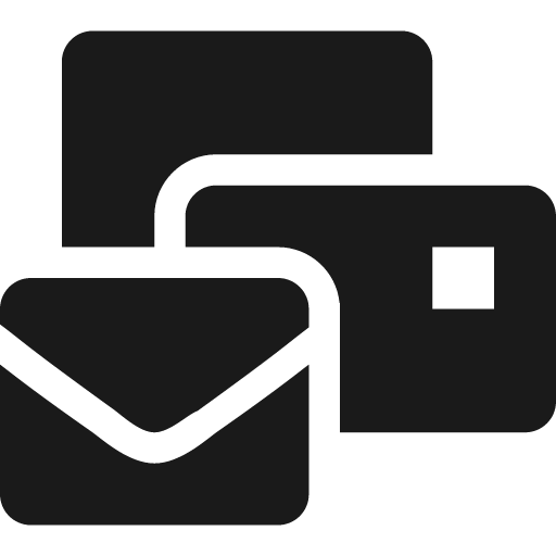 Mail bulk icon, solid style, from Font Awesome 5 Solid