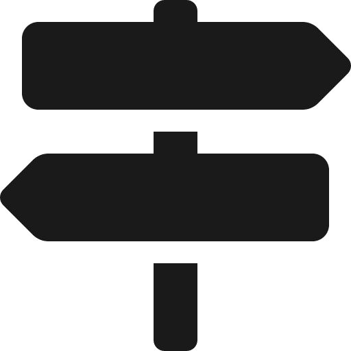 Map signs icon, solid style, from Font Awesome 5 Solid