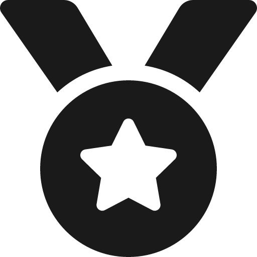 Medal icon, solid style, from Font Awesome 5 Solid