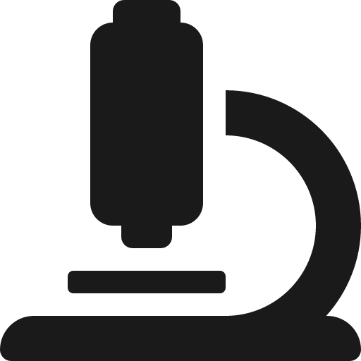 Microscope icon, solid style, from Font Awesome 5 Solid