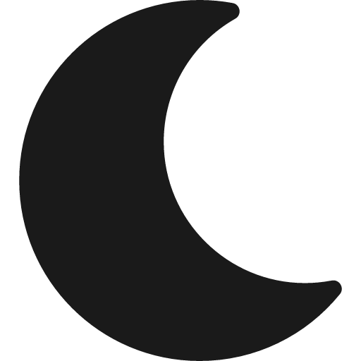 Moon icon, solid style, from Font Awesome 5 Solid