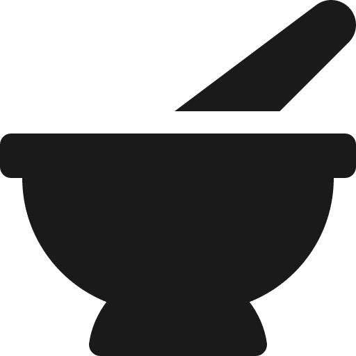 Mortar pestle icon, solid style, from Font Awesome 5 Solid