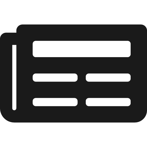 Newspaper icon, solid style, from Font Awesome 5 Solid