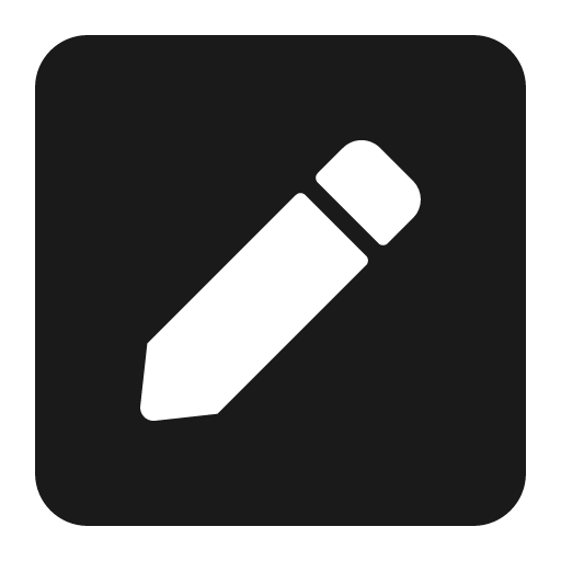 Pen square icon, solid style, from Font Awesome 5 Solid