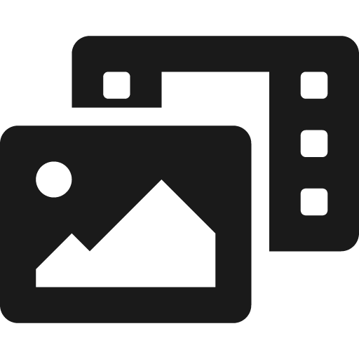 Photo video icon, solid style, from Font Awesome 5 Solid