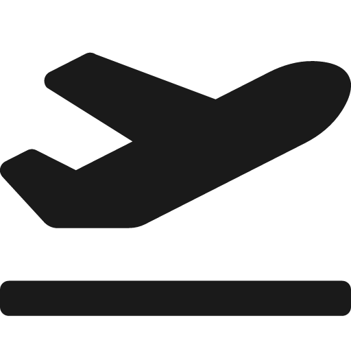 Plane departure icon, solid style, from Font Awesome 5 Solid
